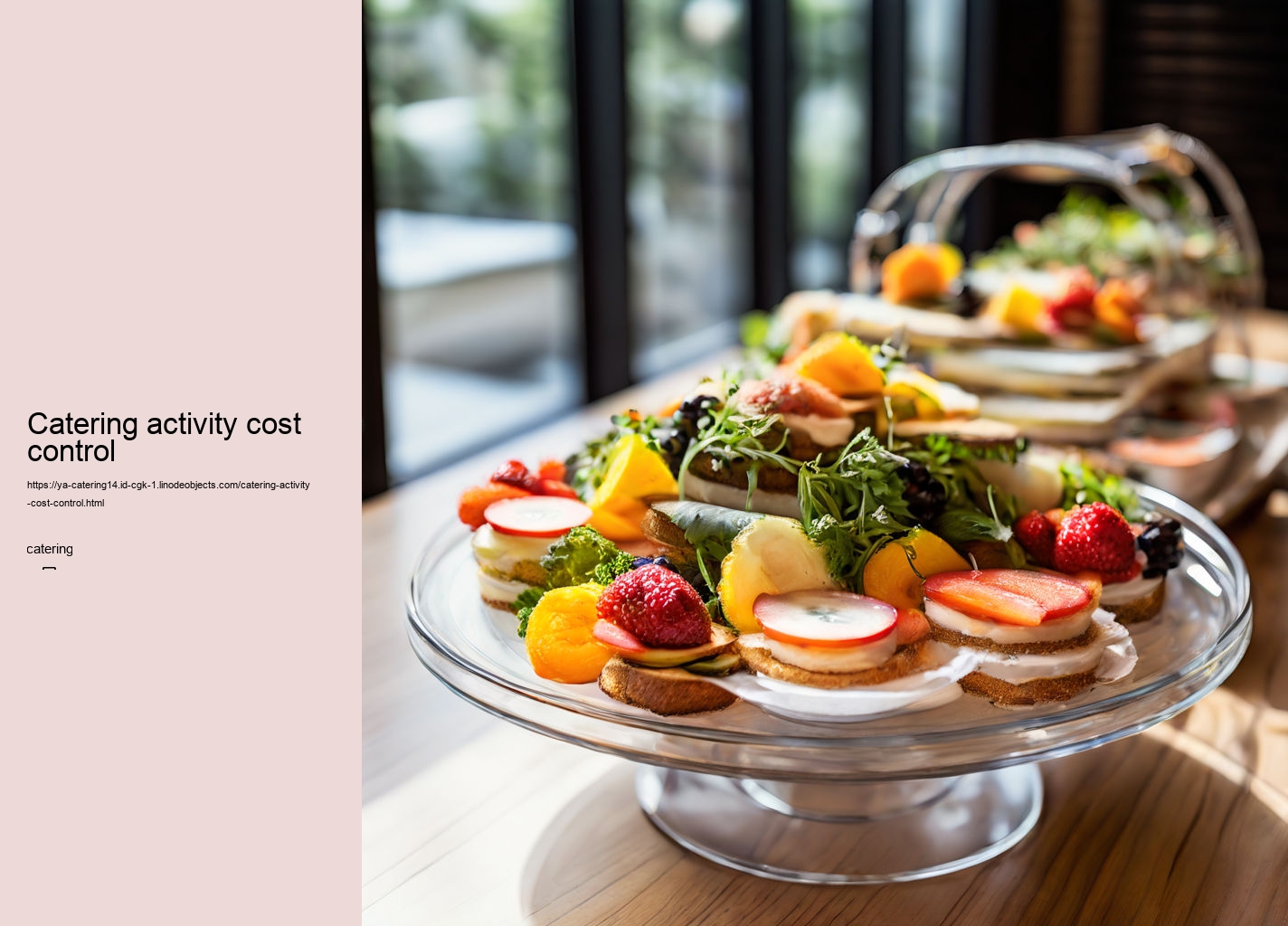 Catering activity cost control