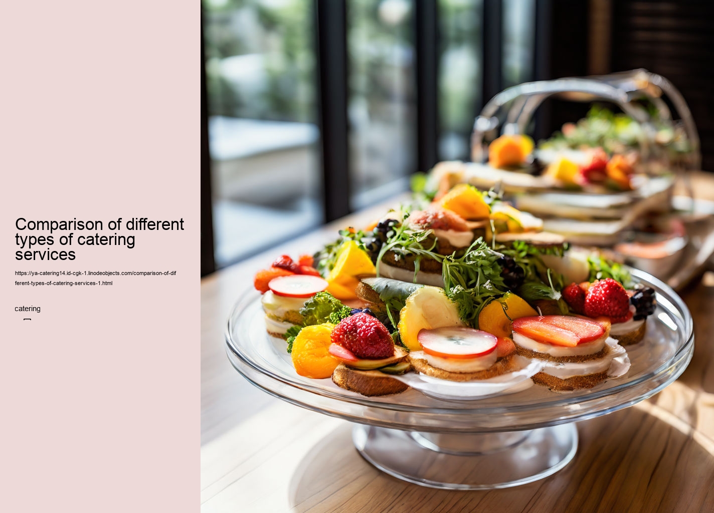 Comparison of different types of catering services